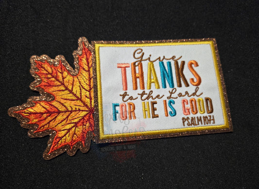 Give Thanks to the Lord Iron-On PATCH