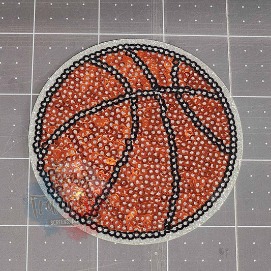 Sequin Basketball Iron-On PATCH