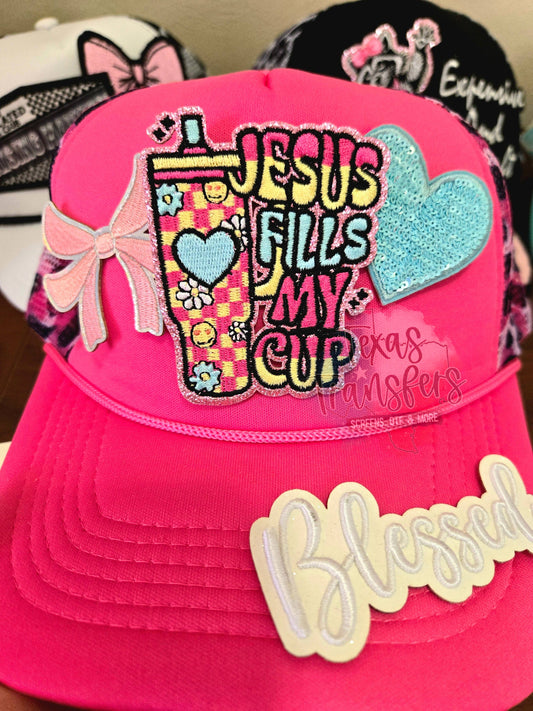 Jesus Fills My Cup Iron-On PATCH