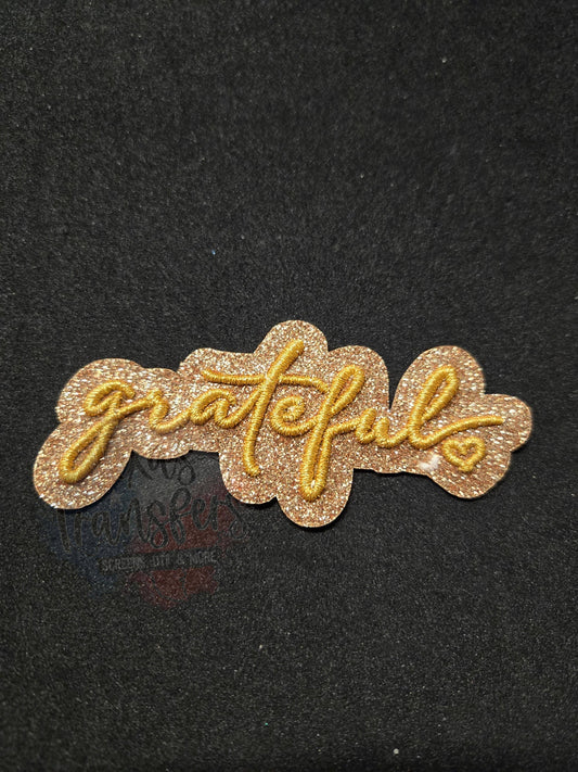 Grateful Glitter Iron-On PATCH
